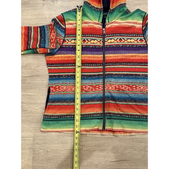 Lauren Ralph Lauren Women Zip Up Hoodie Jacket Size XL Aztec Southwestern Tribal - Picture 6 of 8
